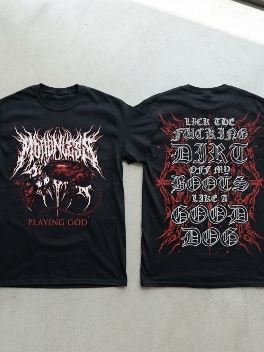 Motionless In White MIW The Sweat And Blood Tour 2026 Playing God Black T-Shirt